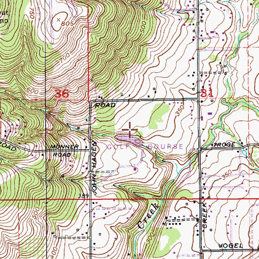 Topographic Map of Pleasant Valley Golf Course, OR