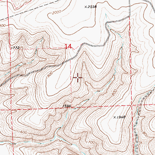 Topographic Map of H Smith Ranch, OR