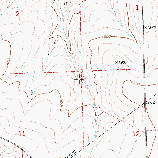 Topographic Map of Weatherford Ranch, OR