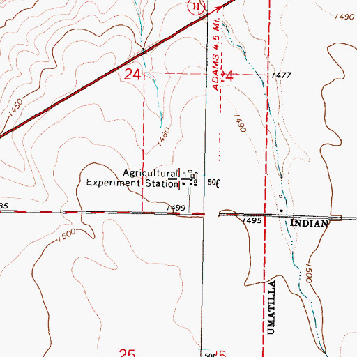 Topographic Map of Oregon State University Agricultural Experiment Station, OR
