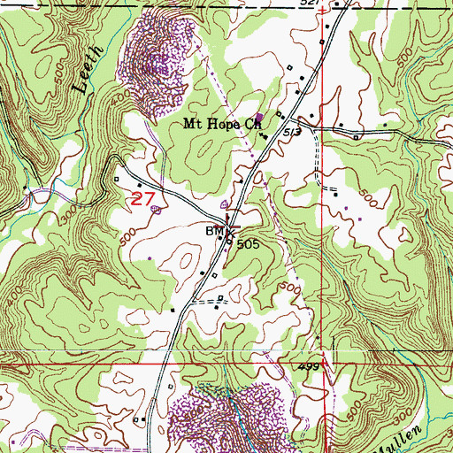 Topographic Map of Gravlee Junction, AL