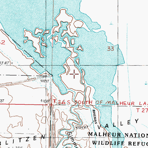 Topographic Map of Caldwell Ranch, OR
