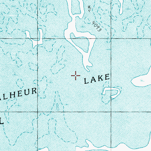 Topographic Map of Vickers Lake, OR