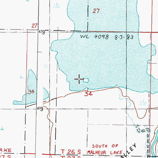Topographic Map of Campbell Ranch, OR