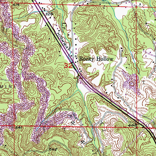 Topographic Map of Kingdom Hall of Jehovahs Witnesses, AL
