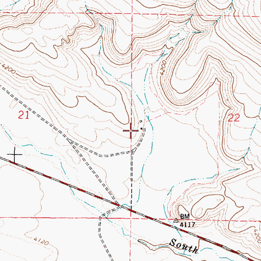 Topographic Map of Saunders Place, OR