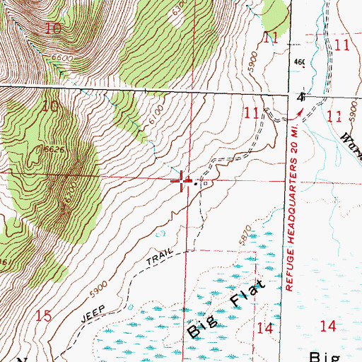Topographic Map of Calderwood Ranch, OR