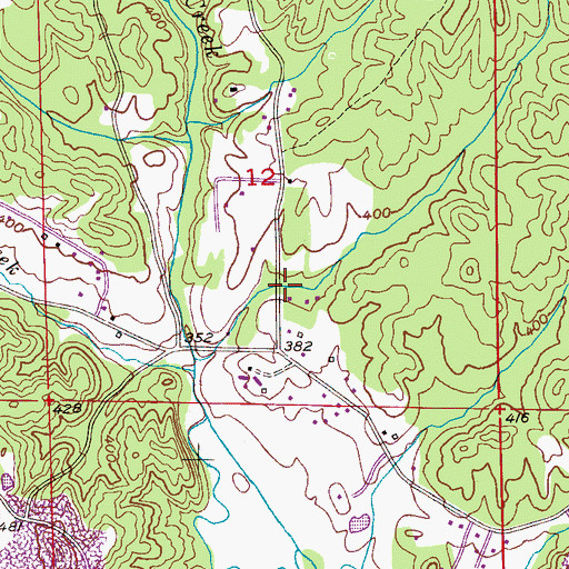 Topographic Map of Lollar Cemetery, AL