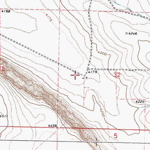 Topographic Map of Anderson Ranch, OR