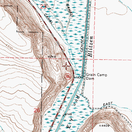 Topographic Map of Grain Camp, OR