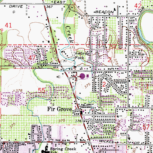 Topographic Map of Awbrey Park Elementary School, OR