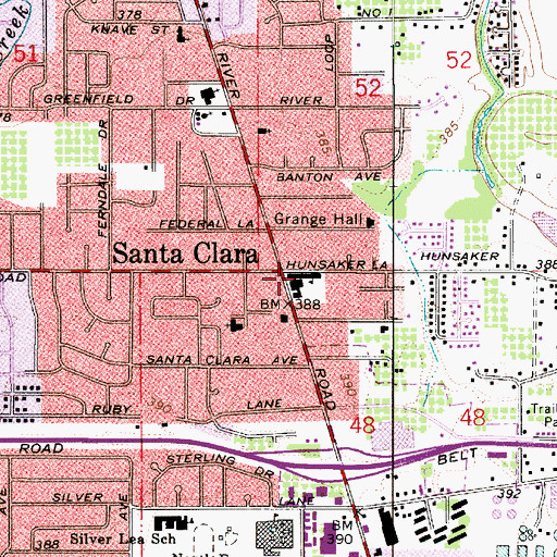 Topographic Map of Santa Clara Elementary School (historical), OR