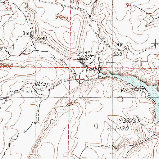 Topographic Map of Hanna Ranch, OR