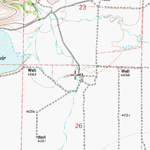 Topographic Map of Dickinson Brothers Ranch, OR