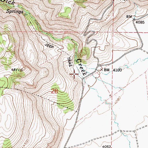 Topographic Map of Tom Dowell Ranch, OR