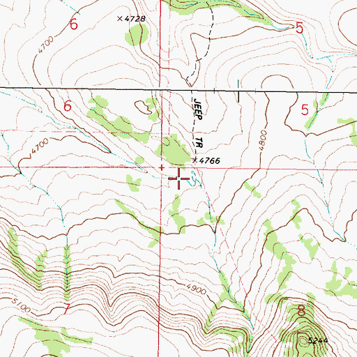 Topographic Map of Twin Buttes Reservoir, OR