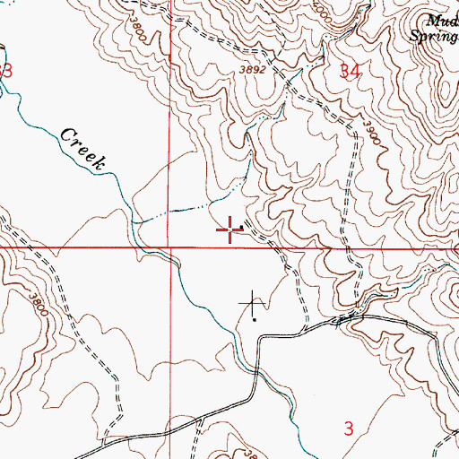 Topographic Map of Greeley Ranch, OR