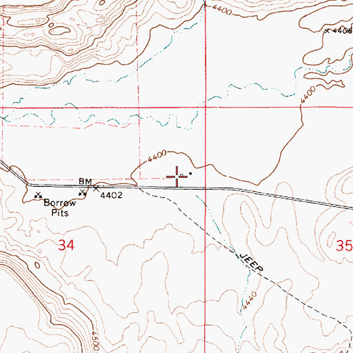 Topographic Map of Glover Ranch, OR