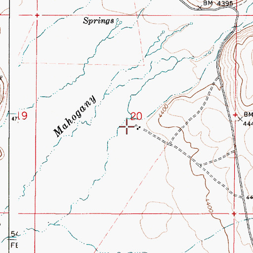 Topographic Map of Scott Ranch, OR