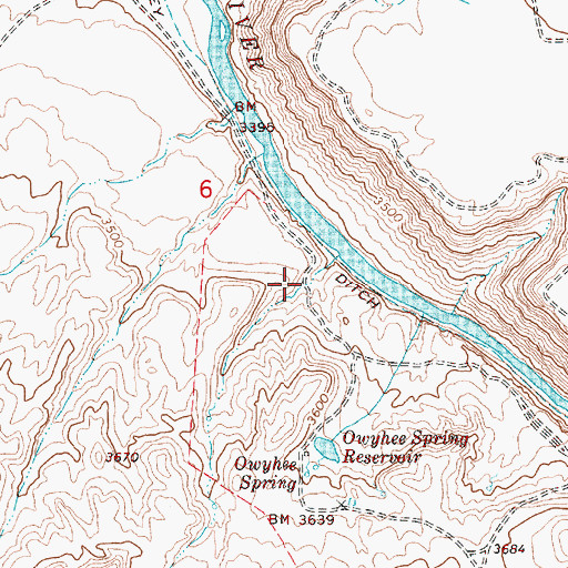 Topographic Map of Scotts Ranch, OR