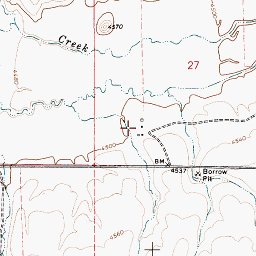 Topographic Map of Carter Ranch, OR