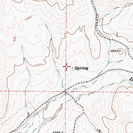 Topographic Map of Jim Spring, OR