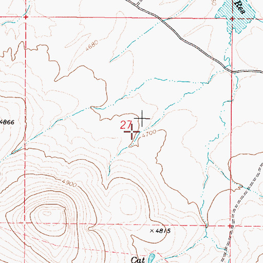 Topographic Map of Summit Reservoir, OR