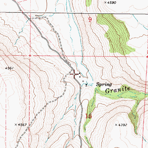 Topographic Map of Creston Cabin, OR
