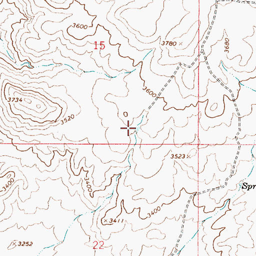 Topographic Map of Darkey Mountain Spring, OR