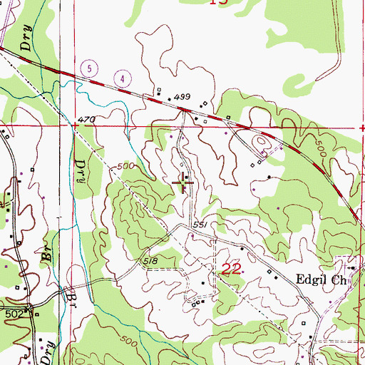 Topographic Map of New Zion Church, AL