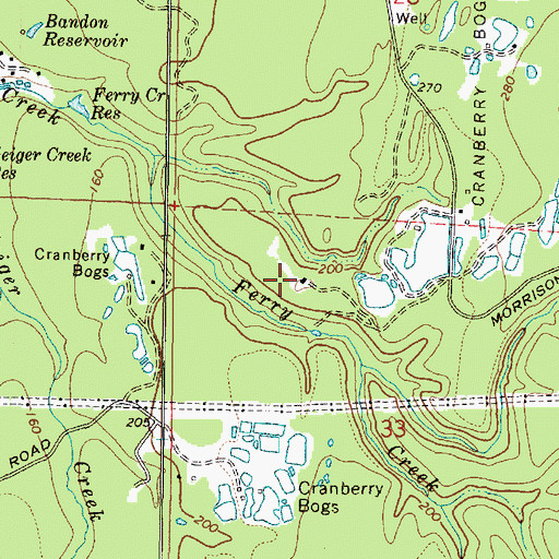 Topographic Map of Iowa Mine, OR