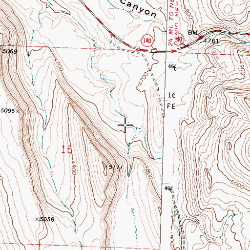 Topographic Map of Jones Canyon, OR