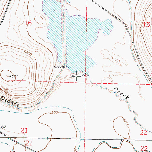 Topographic Map of Pete French Round Barn State Heritage Site, OR