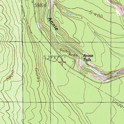 Topographic Map of Picnic Area Number Two, OR