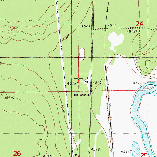 Topographic Map of Thunder Beast Park, OR
