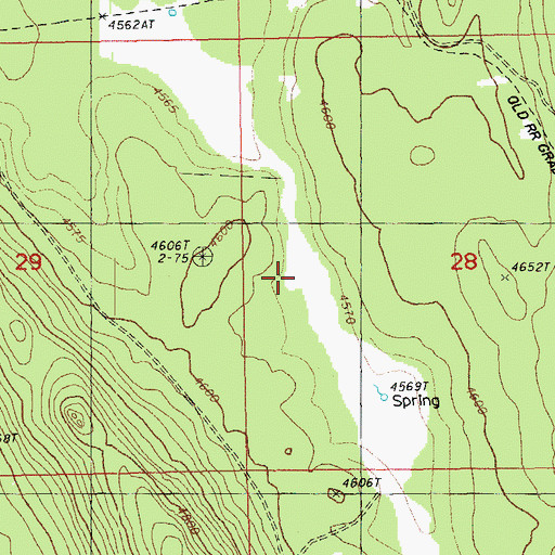 Topographic Map of Lucky Reservoir, OR