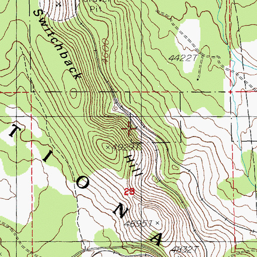 Topographic Map of Switchback Spring, OR