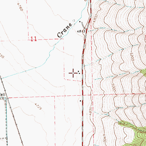 Topographic Map of Sherlock Ranch, OR