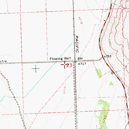 Topographic Map of Deter Ranch, OR
