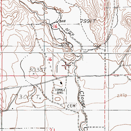 Topographic Map of Edmundsen Ranch, OR