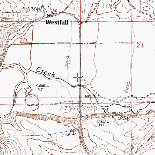 Topographic Map of Jenkins Ranch, OR