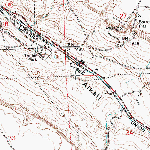 Topographic Map of Arlington Rodeo Grounds, OR