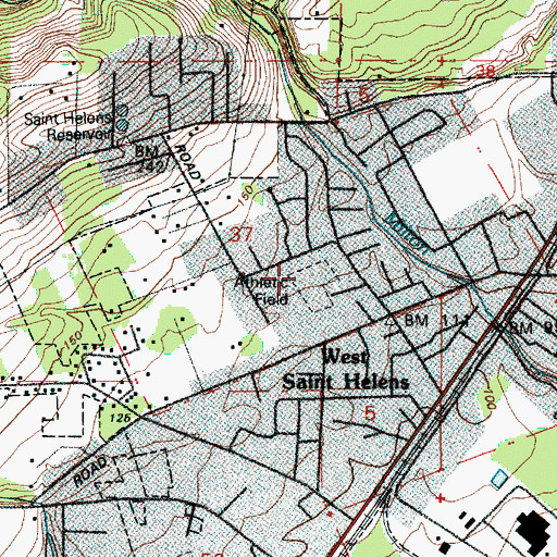 Topographic Map of Campbell Park, OR