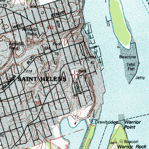 Topographic Map of Nob Hill, OR