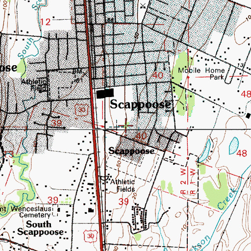 Topographic Map of Grant Watts Elementary School, OR
