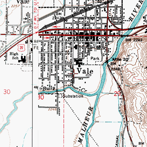 Topographic Map of Wadleigh City Park, OR