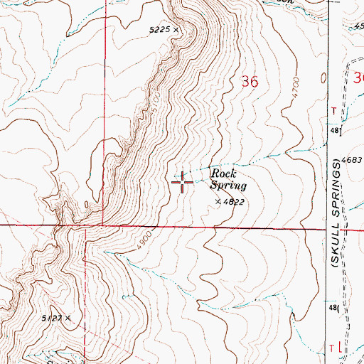 Topographic Map of Rock Spring, OR