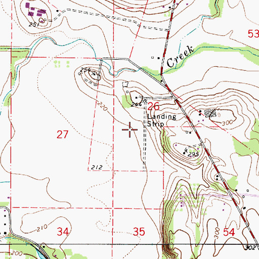 Topographic Map of Art Brandt Airport (historical), OR
