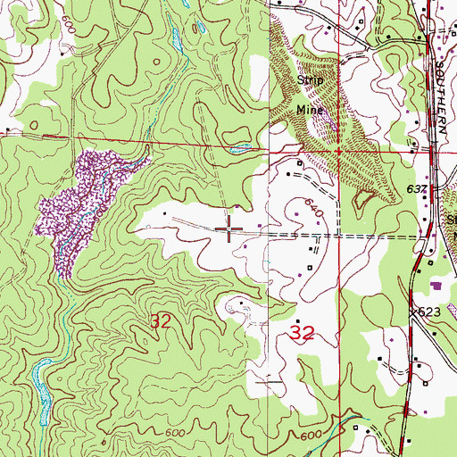 Topographic Map of Slicklizzard, AL