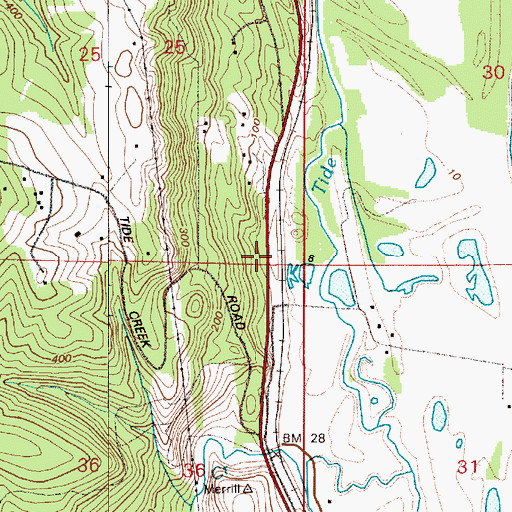 Topographic Map of Tide Creek (historical), OR